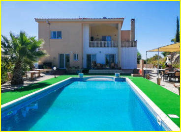 Looking towards the villa
